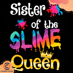sister of the slime queen svg, birthday svg, siste