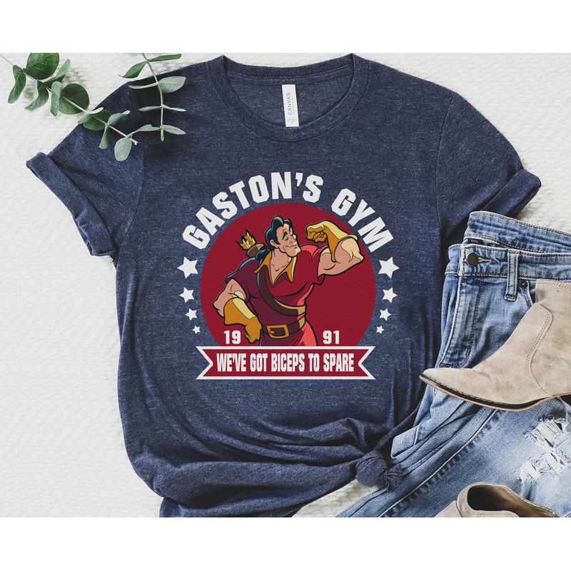 Gaston's Gym We've Got Biceps To Spare Shirt Beauty and The Beast Disney Villains T-shirt Walt Disney World Disneyland Trip Outfits - 2.jpg