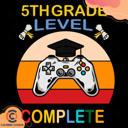 5th grade level complete svg, birthday svg, 5th sv
