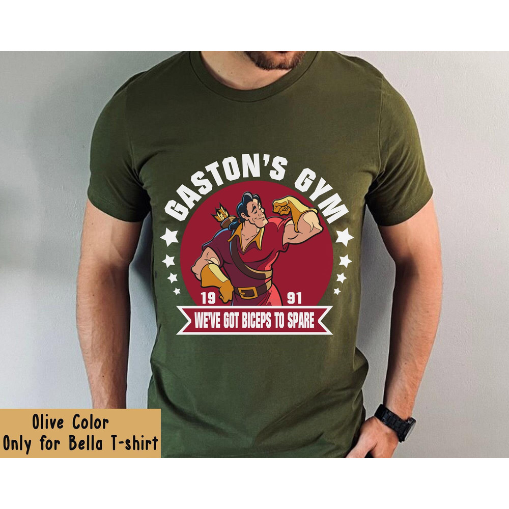 Gaston's Gym We've Got Biceps To Spare Shirt Beauty and The Beast Disney Villains T-shirt Walt Disney World Disneyland Trip Outfits - 4.jpg