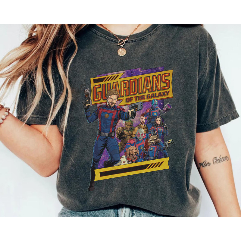 Guardians Of The Galaxy Volume 3 Team Comics T-shirt Rocket Groot Star Lord Mantis Drax Nebula Shirt Marvel Movie 2023 MCU Fan Tee - 5.jpg