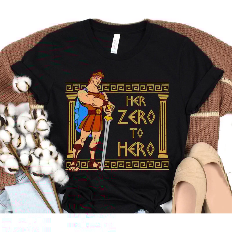 Hercules And Megara Couple Matching Shirt His Damsel In Distress Her Zero to Hero Disney Valentine's Day T-shirt Disneyland Outfit - 4.jpg
