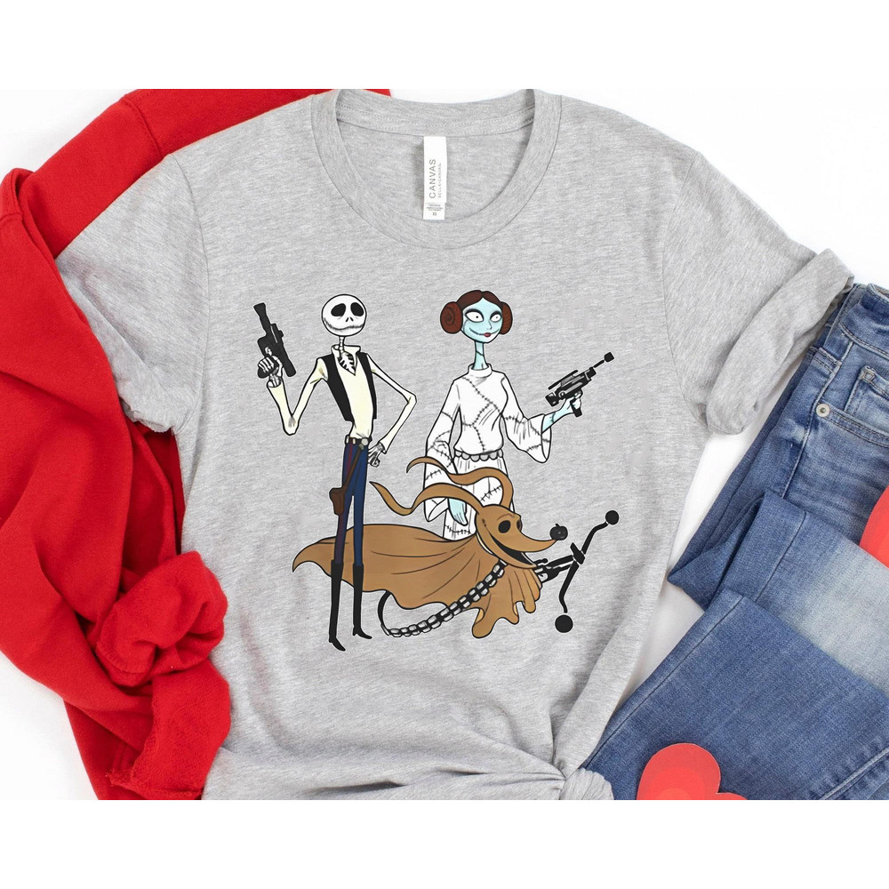 Jack Sally Zero Costume Hand Solo Princess Leia Chewie Chewbacca Shirt Disney Star Wars T-shirt Disneyland Trip Nightmare Christmas - 2.jpg