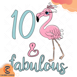 10th bday girl flamingo lover svg, birthday svg, f