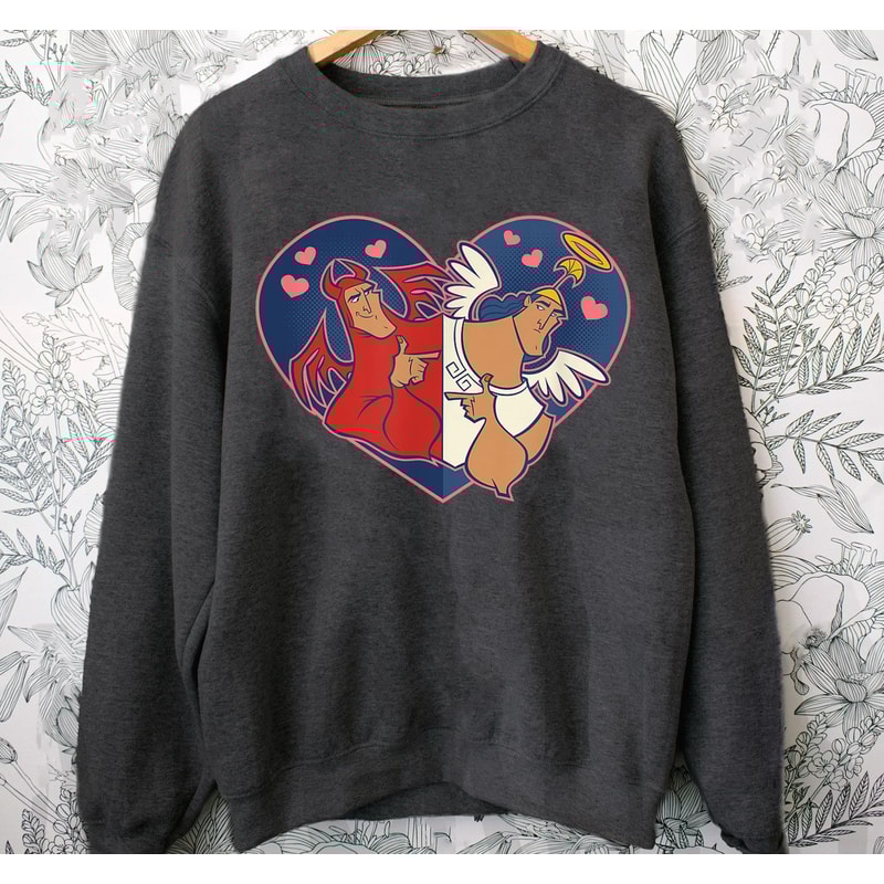 Kronk Angel and Devil Love Heart Shirt The Emperor's New Groove T-shirt Disney World Valentine's Day Disneyland Couple Matching Trip - 5.jpg