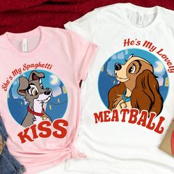 lady and the tramp couple matching shirt / he a
