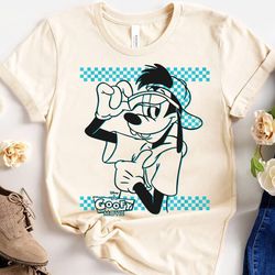 max goof checkerboard shirt a goofy movie t-shi