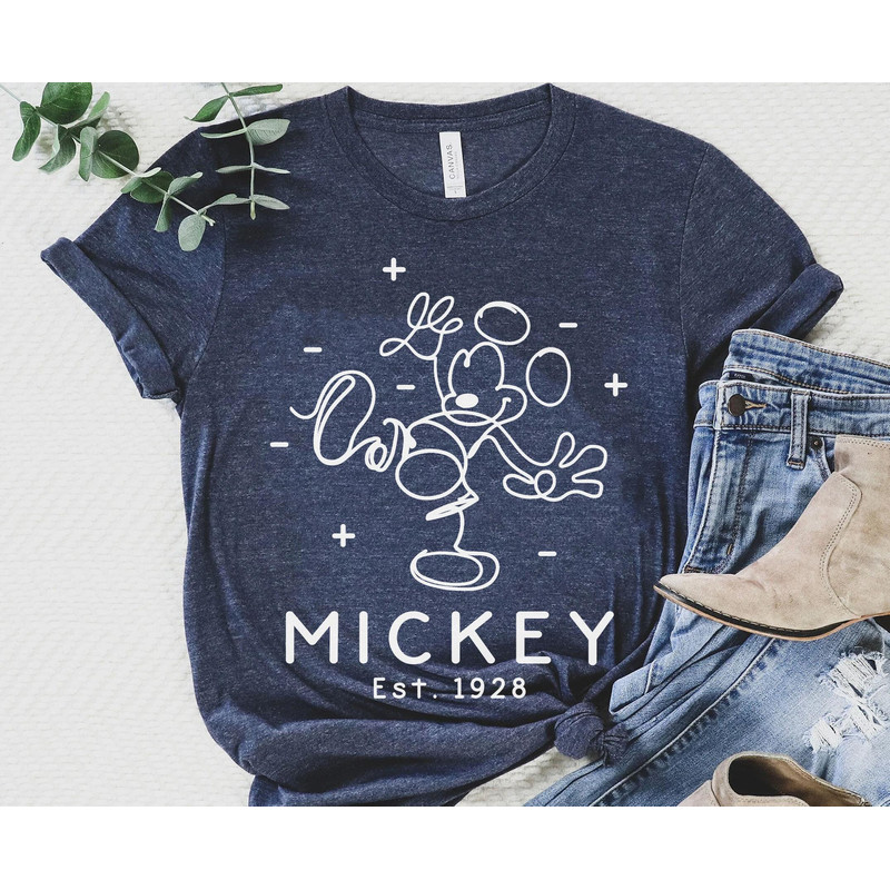 Mickey And Minnie Minimalist Est 1928 Shirt  Disney Couple Matching T-shirt  Walt Disney World Shirt  Disneyland Trip Couple Outfits - 3.jpg