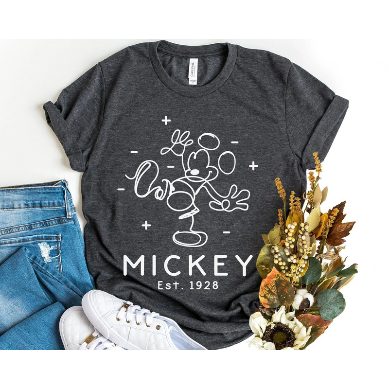 Mickey And Minnie Minimalist Est 1928 Shirt  Disney Couple Matching T-shirt  Walt Disney World Shirt  Disneyland Trip Couple Outfits - 5.jpg