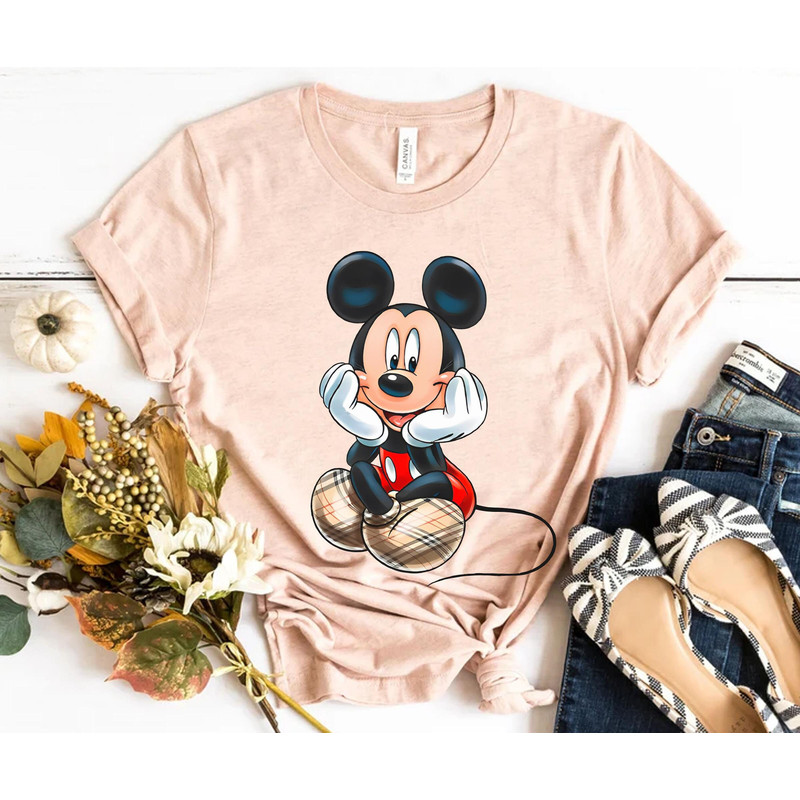 Mickey and Minnie Mouse Plaid Shirt Disney Valentine's Day T-shirt Disneyland Couple Matching Tee Disneyland Trip Gift for Him Her - 4.jpg