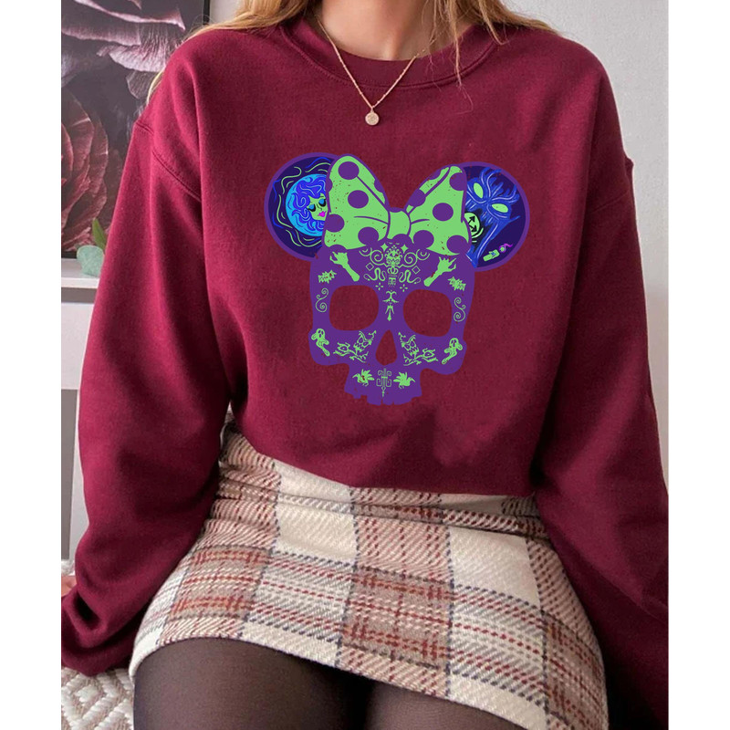 Mickey and Minnie The Haunted Mansion Skull Couple Shirt Disney Halloween Couple Matching T-shirt Walt Disney World Disneyland Trip - 5.jpg