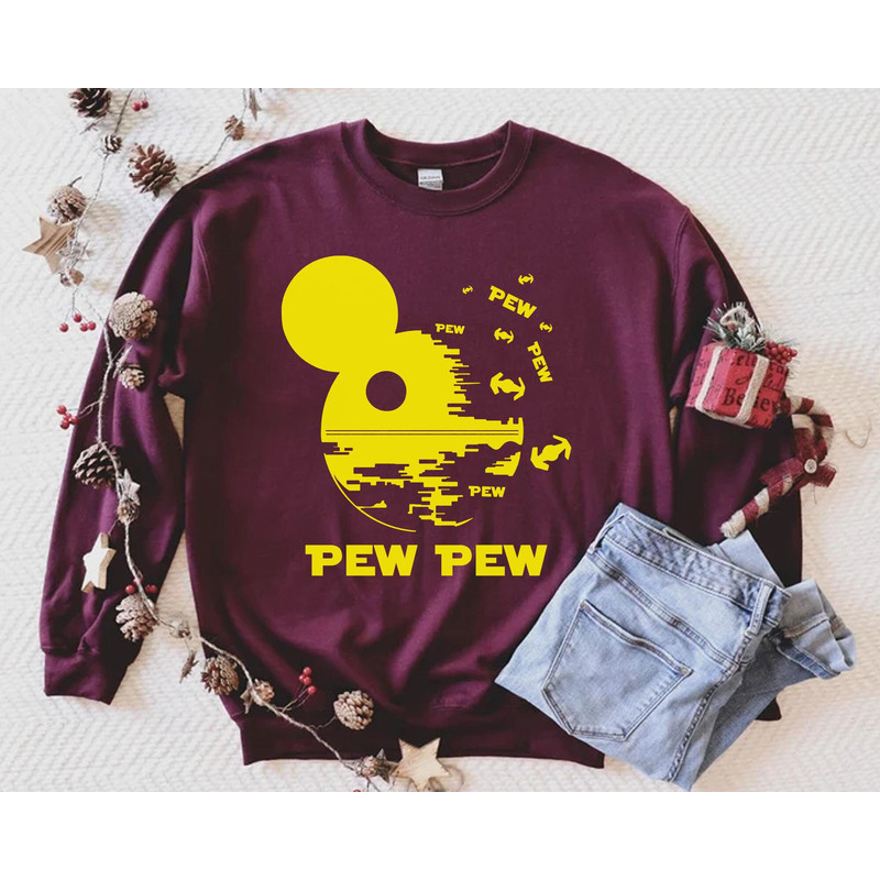 Mickey Death Star Pew Pew With Drone Shirt May The Fourth Star Wars Day Galaxy's Edge Star Wars Merchandise Walt Disney World - 3.jpg