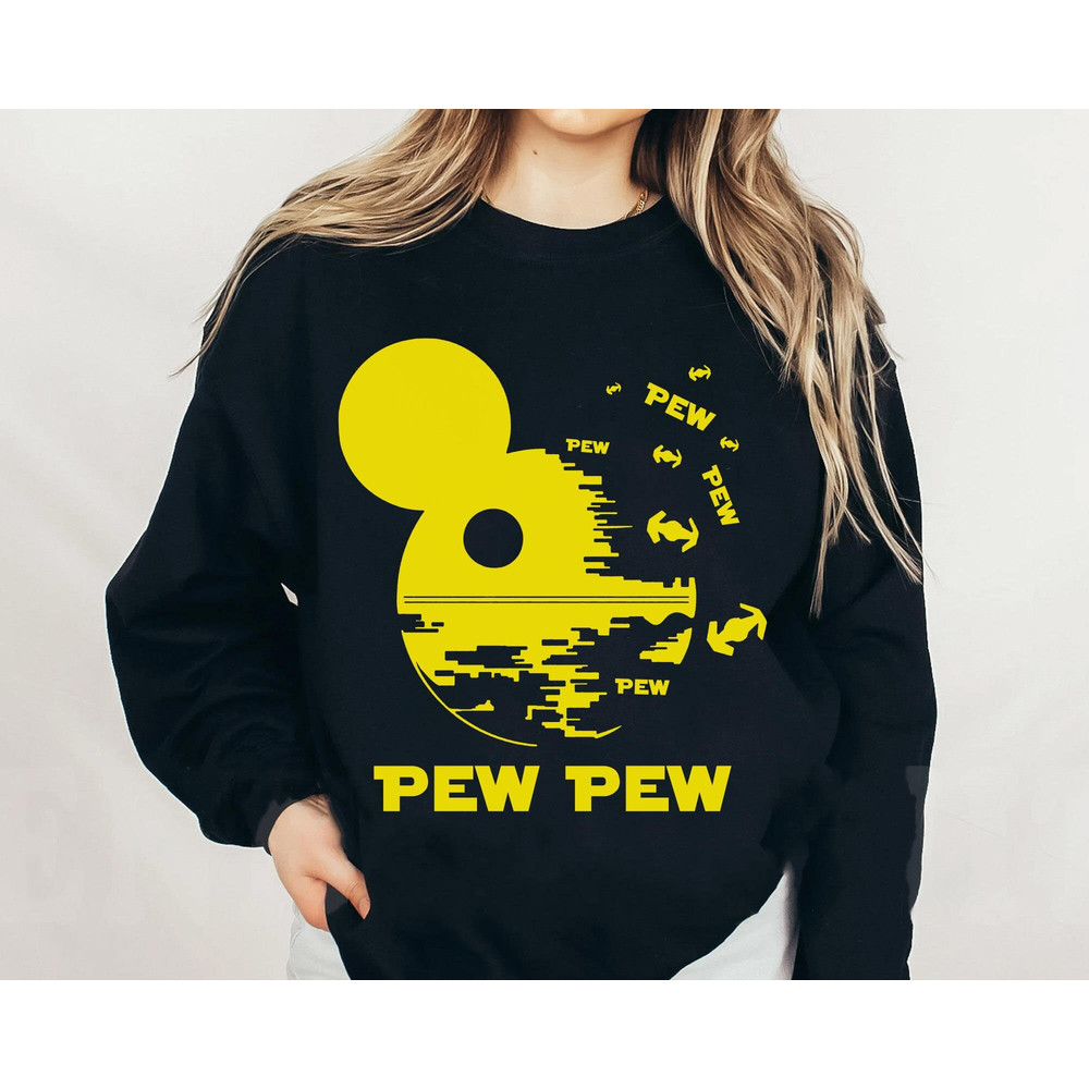 Mickey Death Star Pew Pew With Drone Shirt May The Fourth Star Wars Day Galaxy's Edge Star Wars Merchandise Walt Disney World - 5.jpg