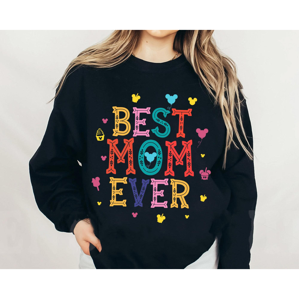 Mickey Head Floral Best Mom Ever Shirt Disney Mom T-shirt Mother's Day 2023 Gift For Mom Walt Disney World Magic Kingdom - 4.jpg