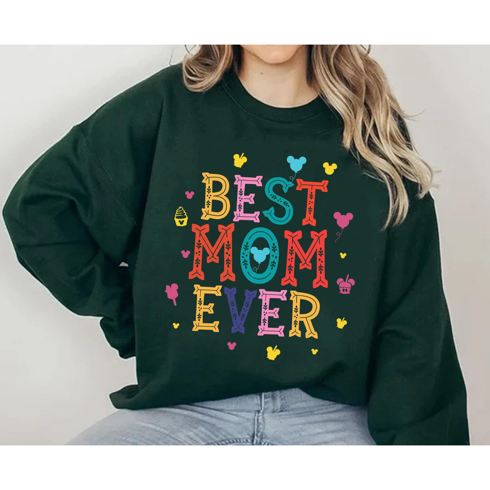 Mickey Head Floral Best Mom Ever Shirt Disney Mom T-shirt Mother's Day 2023 Gift For Mom Walt Disney World Magic Kingdom - 5.jpg