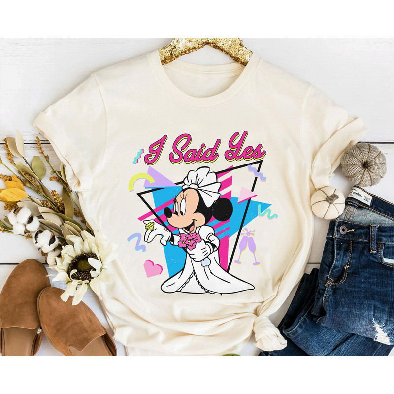 Mickey Minnie Bride and Groom I Asked I Said Yes Matching Shirt Retro Disney Wedding T-shirt Just Married Honeymoon Disneyland Trip - 5.jpg