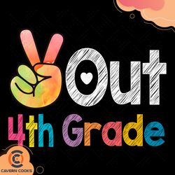 peace out 4th grade svg, birthday svg, peace out s