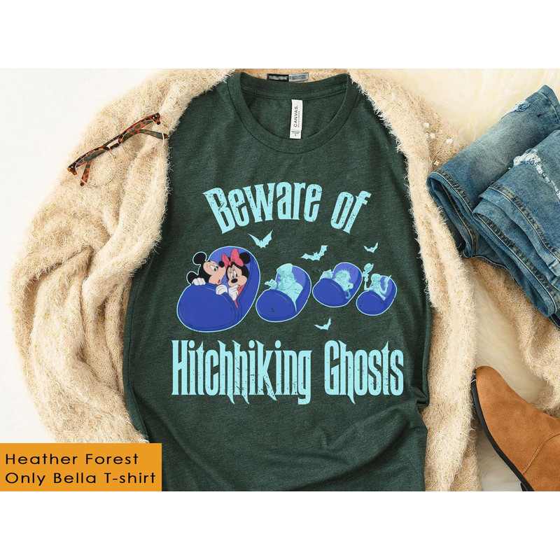 Mickey Minnie Haunted Mansion Beware Of Hitchhiking Ghost Shirt Disney Halloween Vacation Walt Disney World T-shirt Magic Kingdom - 5.jpg