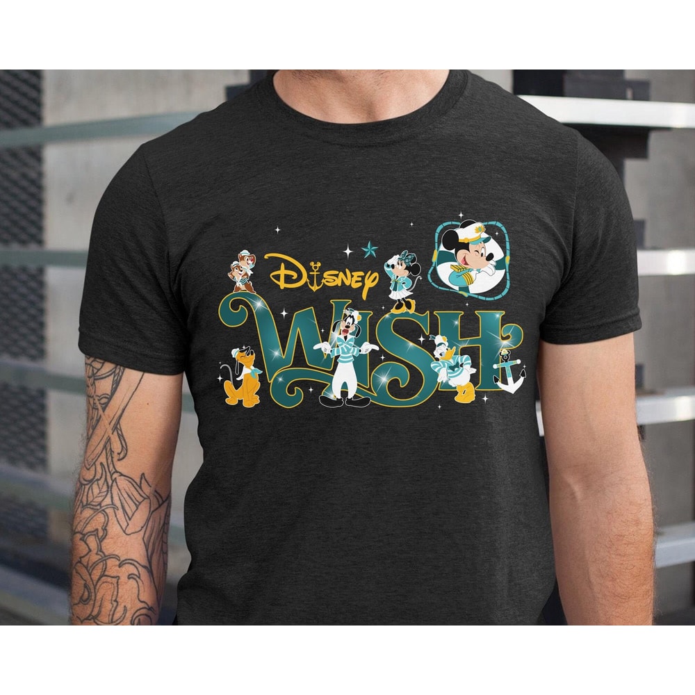 Mickey Mouse And Friends Disney Wish Shirt Cruise Line 25th Silver Anniversary At Sea T-shirt Disney Cruise Summer Family Matching - 3.jpg