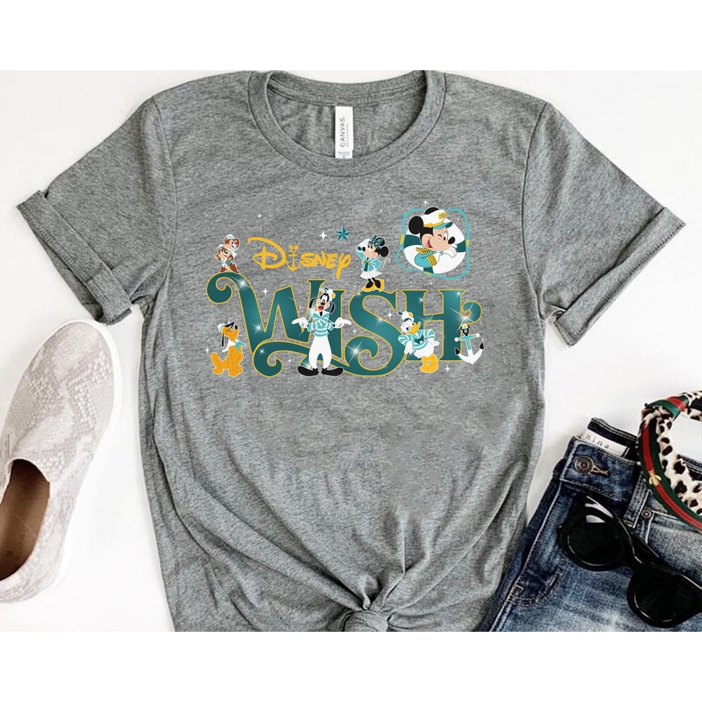 Mickey Mouse And Friends Disney Wish Shirt Cruise Line 25th Silver Anniversary At Sea T-shirt Disney Cruise Summer Family Matching - 5.jpg