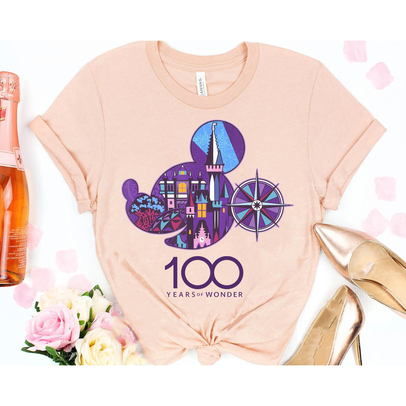 Mickey Mouse Castle Disney 100 Years Of Wonder Shirt Walt Disney T-shirt Disneyland 2023 Trip 100th Anniversary Disney 100 Outfits - 3.jpg