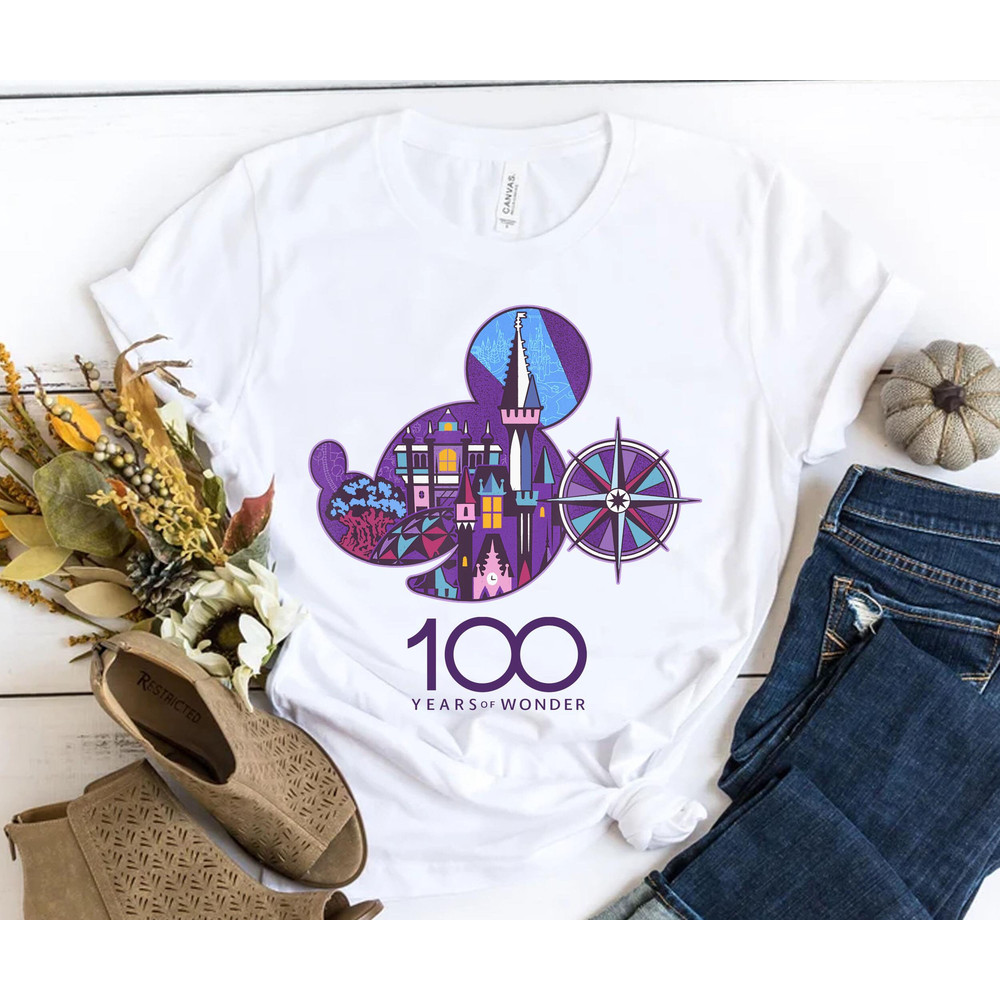 Mickey Mouse Castle Disney 100 Years Of Wonder Shirt Walt Disney T-shirt Disneyland 2023 Trip 100th Anniversary Disney 100 Outfits - 4.jpg