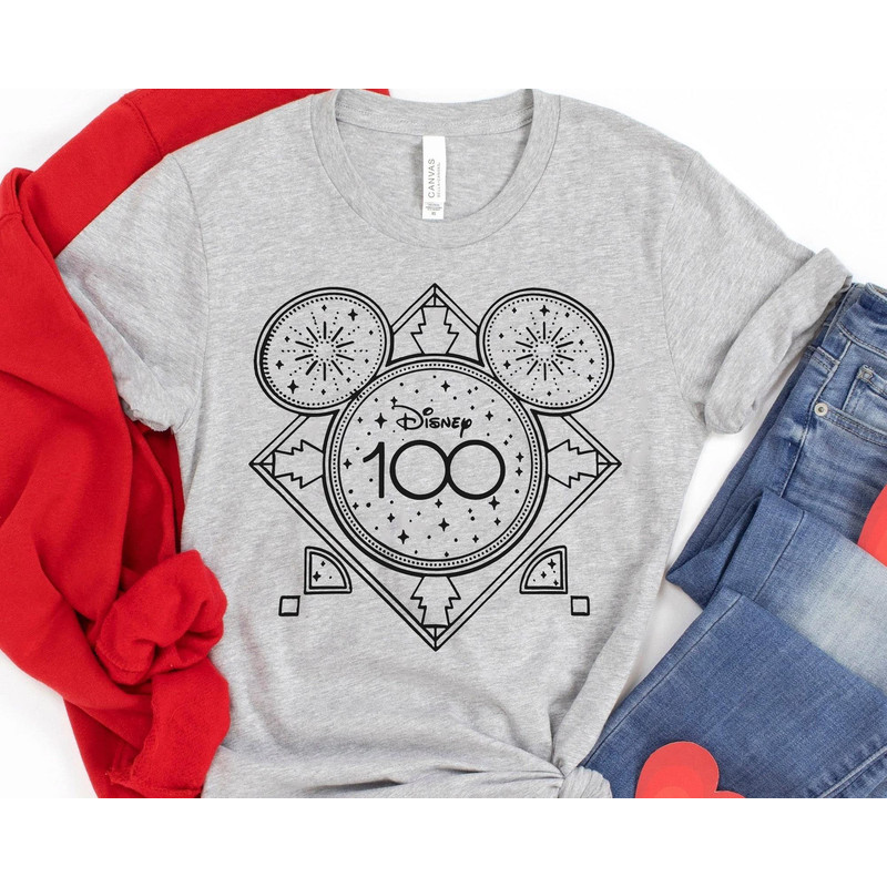 Mickey Mouse Head Disney 100 Years Of Wonder Shirt Walt Disney D100 T-shirt Disneyland 2023 Trip Disney 100th Anniversary Outfits - 2.jpg