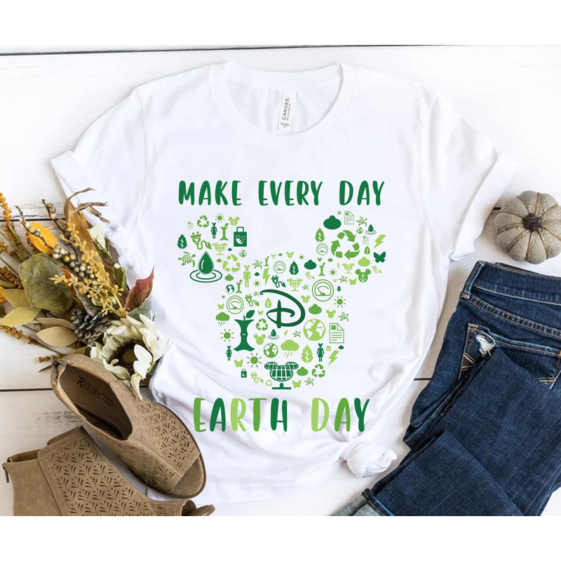 Mickey Mouse Make Everyday Earth Day Shirt Disney Earth Day 2023 Tee Save Our Planet Shirt Disneyland Trip Nature Environment Tee - 1.jpg