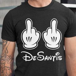 mickey mouse middle finger desantis t-shirt / d