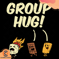 group hug smore funny svg, camping svg, marshmallo