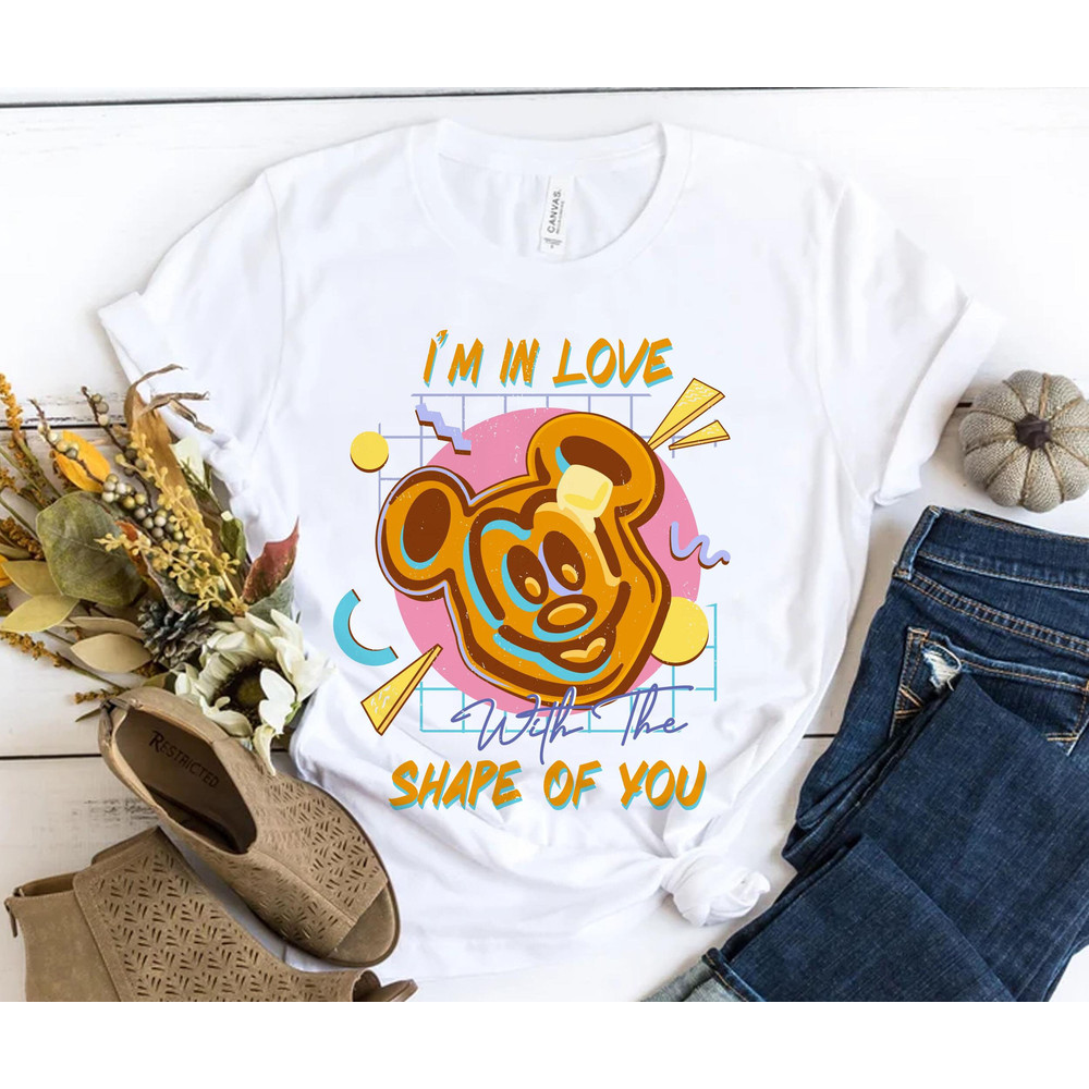 Mickey Mouse Waffle Disney Snacks I'm In Love With The Shape Of You Shirt Retro 90s Disney T-shirt Walt Disney World Disneyland Trip - 4.jpg