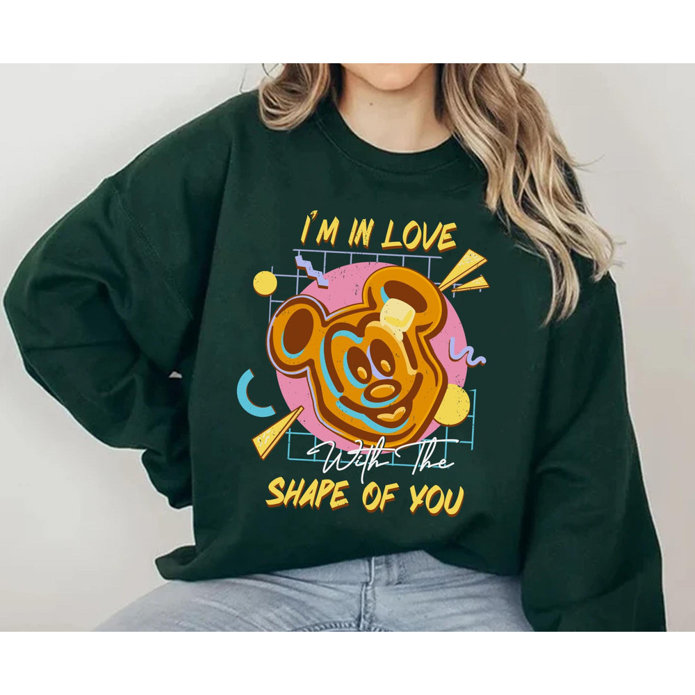 Mickey Mouse Waffle Disney Snacks I'm In Love With The Shape Of You Shirt Retro 90s Disney T-shirt Walt Disney World Disneyland Trip - 5.jpg