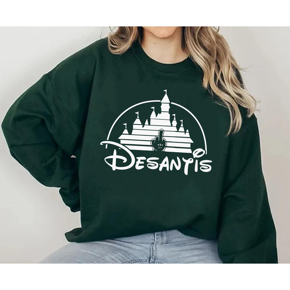 Middle Finger Desantis Disney Castle T-shirt Funny Disney Shirt Walt Disney World Magic Kingdom Disneyland Trip Disney Gift Ideas - 3.jpg