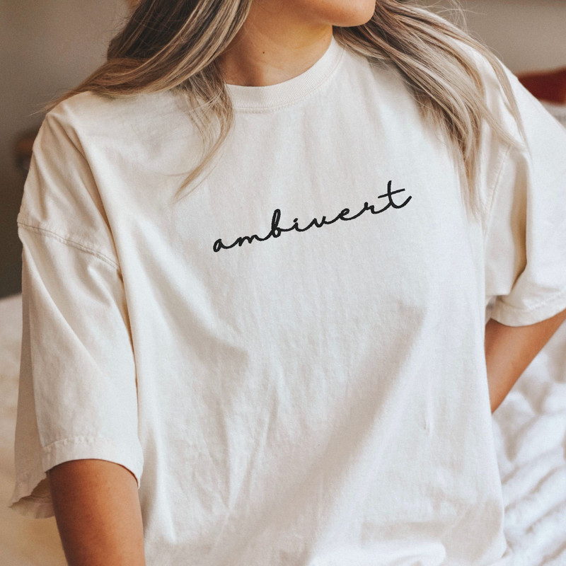 EMBROIDERED ambivert shirt, comfort colors shirt, embroidered t-shirt, embroidered tee, ambivert, introvert, extrovert, embroidery - 3.jpg