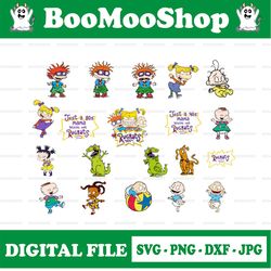 17 files rugrats svg bundle, rugrats vector cricut silhouette cutting file, american baby svg,svg,dxf,png,cricut