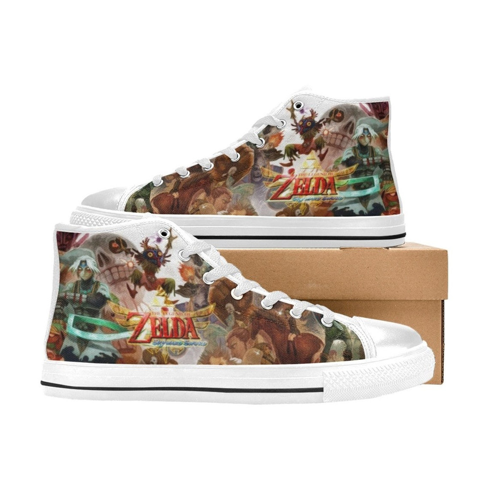 The Legend of Zelda Skyward Sword High Canvas Shoes for Fan, Women and Men, The Legend of Zelda Skyward Sword Sneakers