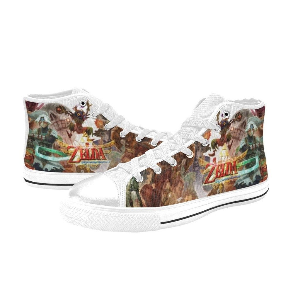 The Legend of Zelda Skyward Sword High Canvas Shoes for Fan, Women and Men, The Legend of Zelda Skyward Sword Sneakers