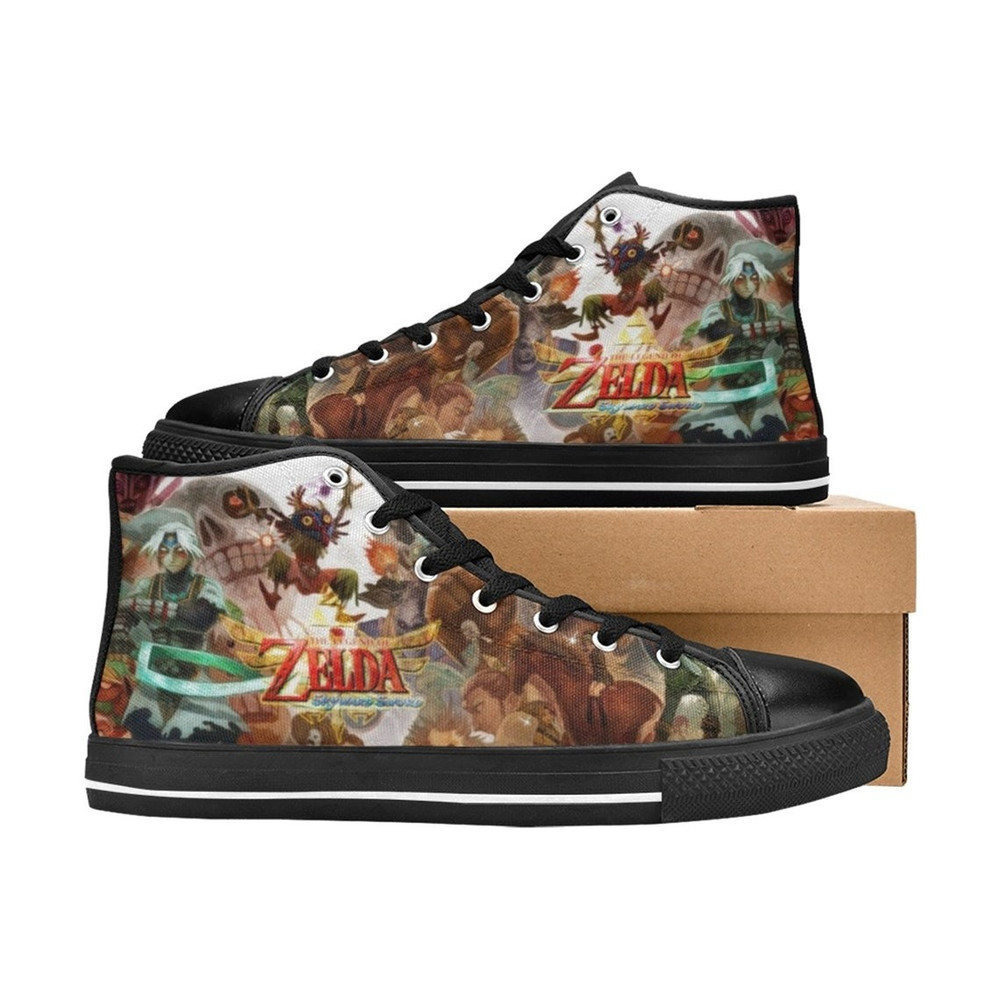 The Legend of Zelda Skyward Sword High Canvas Shoes for Fan, Women and Men, The Legend of Zelda Skyward Sword Sneakers