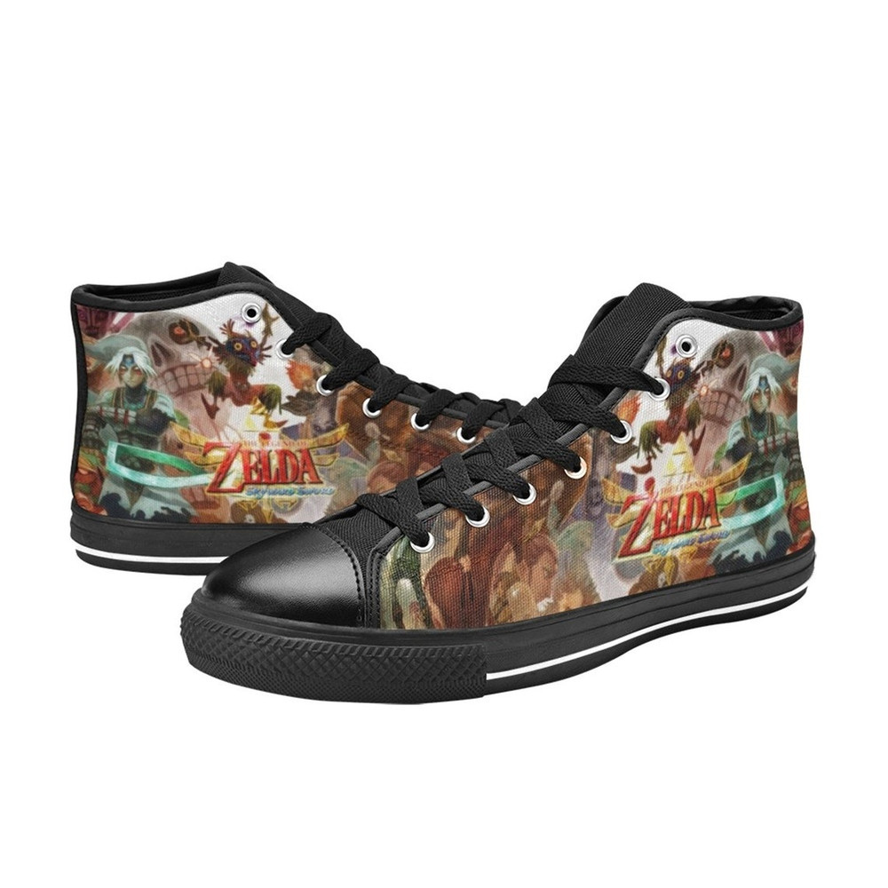 The Legend of Zelda Skyward Sword High Canvas Shoes for Fan, Women and Men, The Legend of Zelda Skyward Sword Sneakers