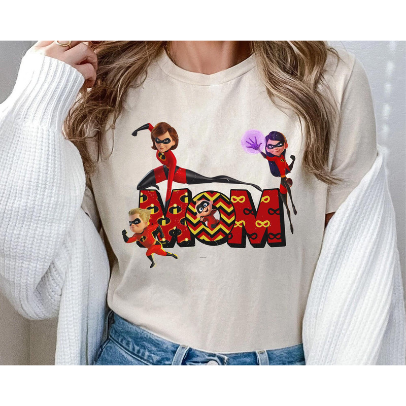 Mom Helen and Violet Dash Jack-Jack Shirt Incredibles Mom Elastigirl T-shirt Disney Mom Mother's Day Gift Ideas Disneyland Trip - 1.jpg