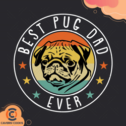 best pug dad ever svg, fathers day svg, pug dad sv