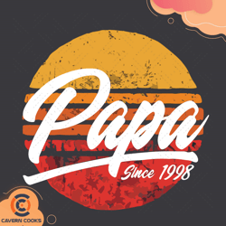 papa since 1998 svg, fathers day svg, 23rd birthda