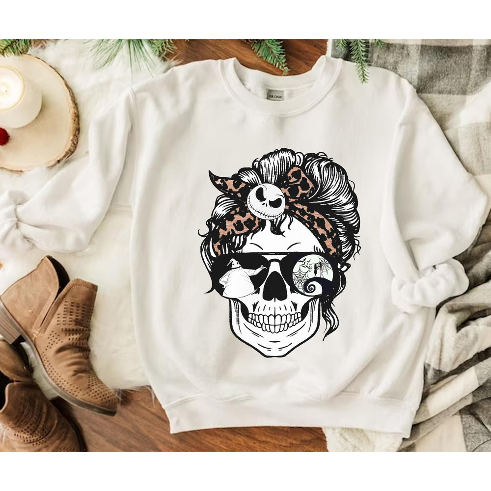Mom Skull Jack Skellington Oogie Boogie Shirt Nightmare Before Christmas Disney T-shirt Mickey's Very Merry Party Disneyland Holiday Trip - 4.jpg