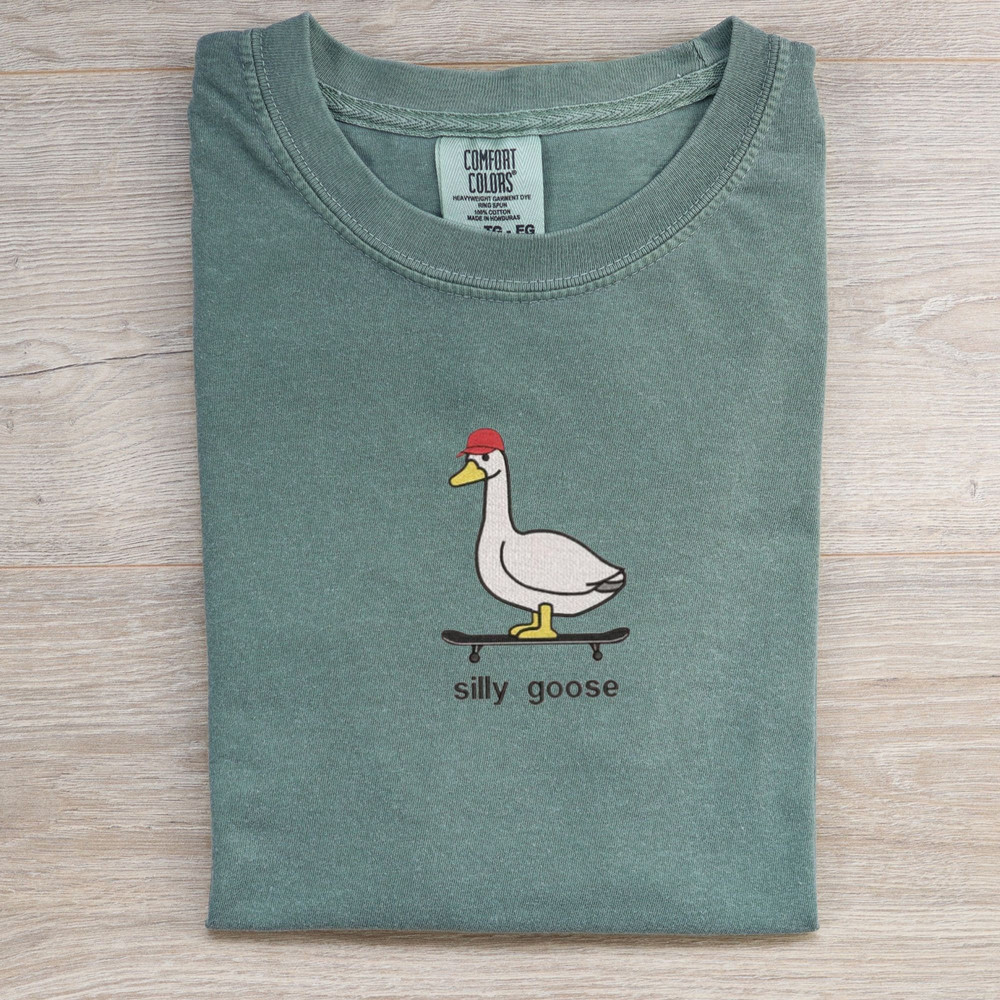 Embroidered shirt, comfort colors shirt, embroidered t-shirt, embroidered tee, funny shirt, animal shirt, oversized shirt, unisex shirt - 1.jpg