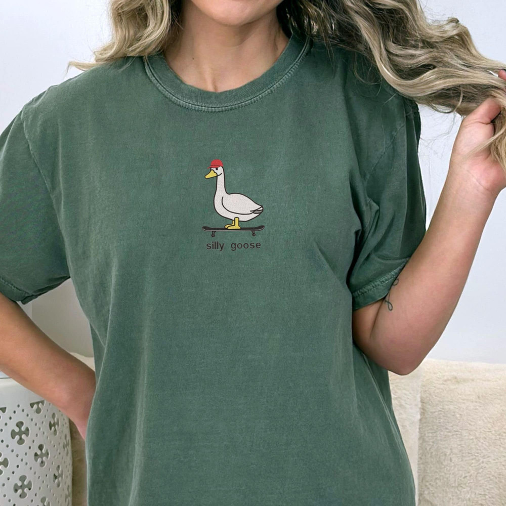 Embroidered shirt, comfort colors shirt, embroidered t-shirt, embroidered tee, funny shirt, animal shirt, oversized shirt, unisex shirt - 2.jpg