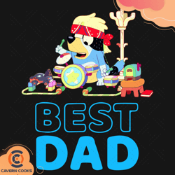 bluey best dad svg, fathers day svg, bluey dog svg