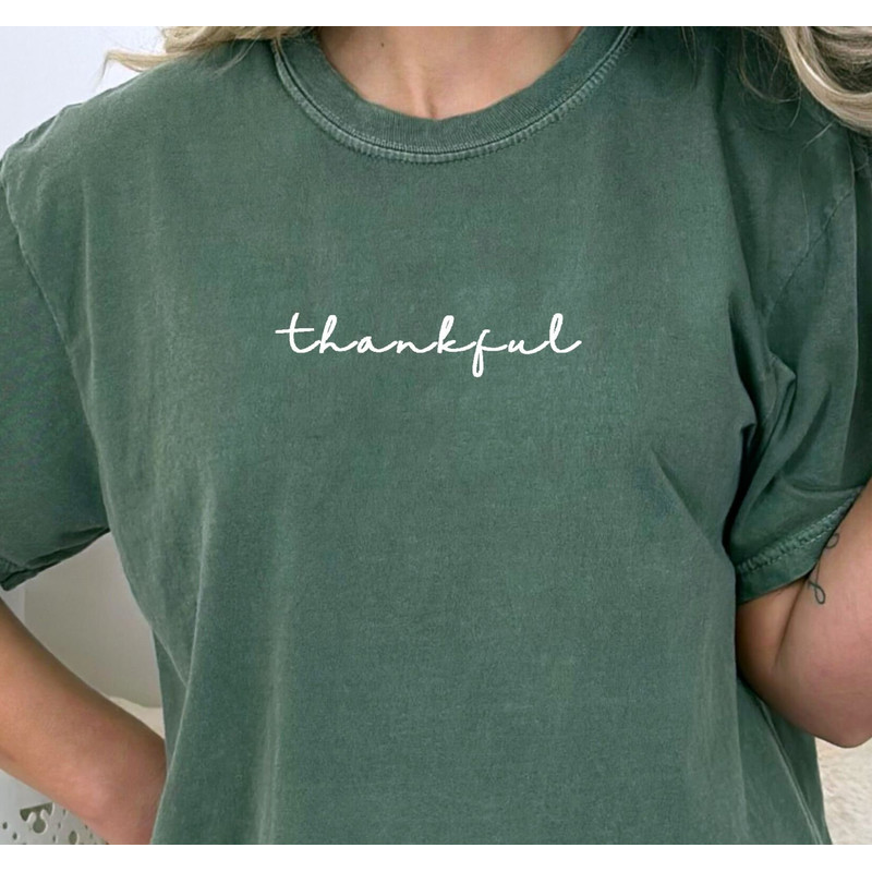 EMBROIDERED thankful shirt, comfort colors shirt, embroidered t-shirt, embroidery, thankful, faith shirt, inspirational shirt - 2.jpg