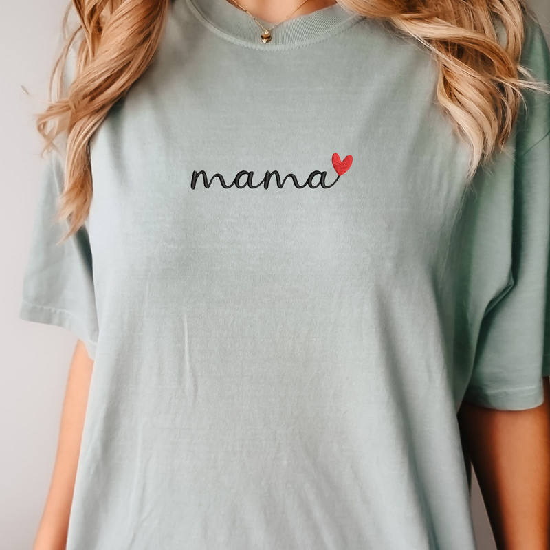 mama EMBROIDERED shirt, mama shirt, comfort colors shirt, mama t-shirt, mothers day gift, mama embrodiered, new mom, postpartum,baby shower - 2.jpg