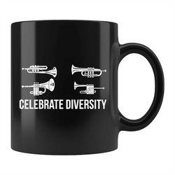 trumpet mug, trumpet gift, cornet mug, cornet lover gift, cornet player mug, trumpet player gift, brass instrument mug