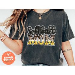 softball mom leopard print shirt, cute softball shirt, leopard softball tee, softball shirt, mom softball shirt, cheeta